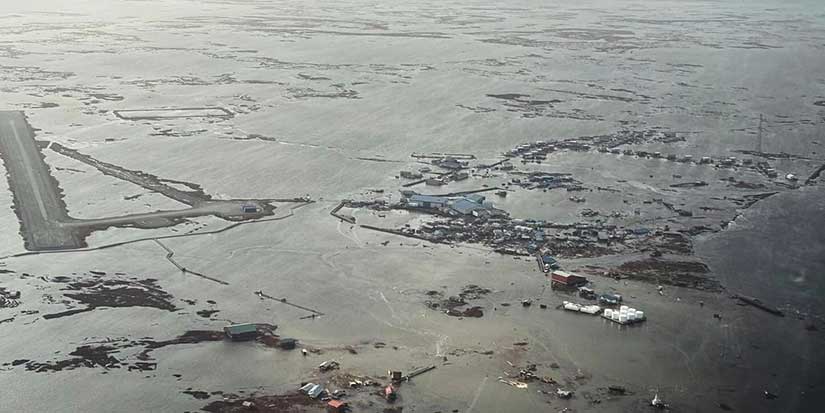Alaska works to evacuate storm victims by helicopter and plane in historic airlift