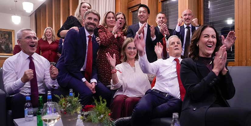 Norway's center-left parties edge ahead of right-wing opposition in closely fought election