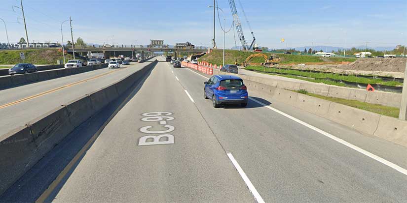 Overnight closures of Highway 99 at Steveston Highway for girder placement