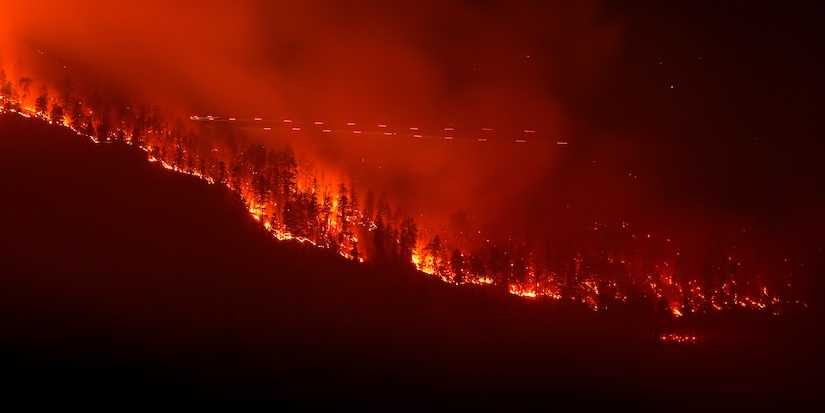 An Okanagan wildfire is held, but nearby Summerland, B.C., blaze continues to rage