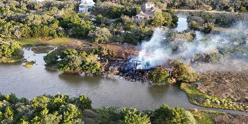 Agents investigate cause of fire that destroyed judge's home on South Carolina island