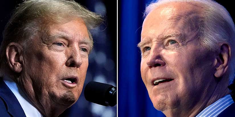 Biden, Trump square off for a podium rematch, signalling start of presidential battle